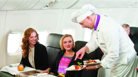 Dinner high above the clouds
